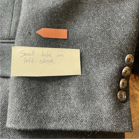 Joseph & Lyman Cashmere Blazer Men's 42R Charcoal Gray 3 Button Single NonVented - Picture 11 of 11
